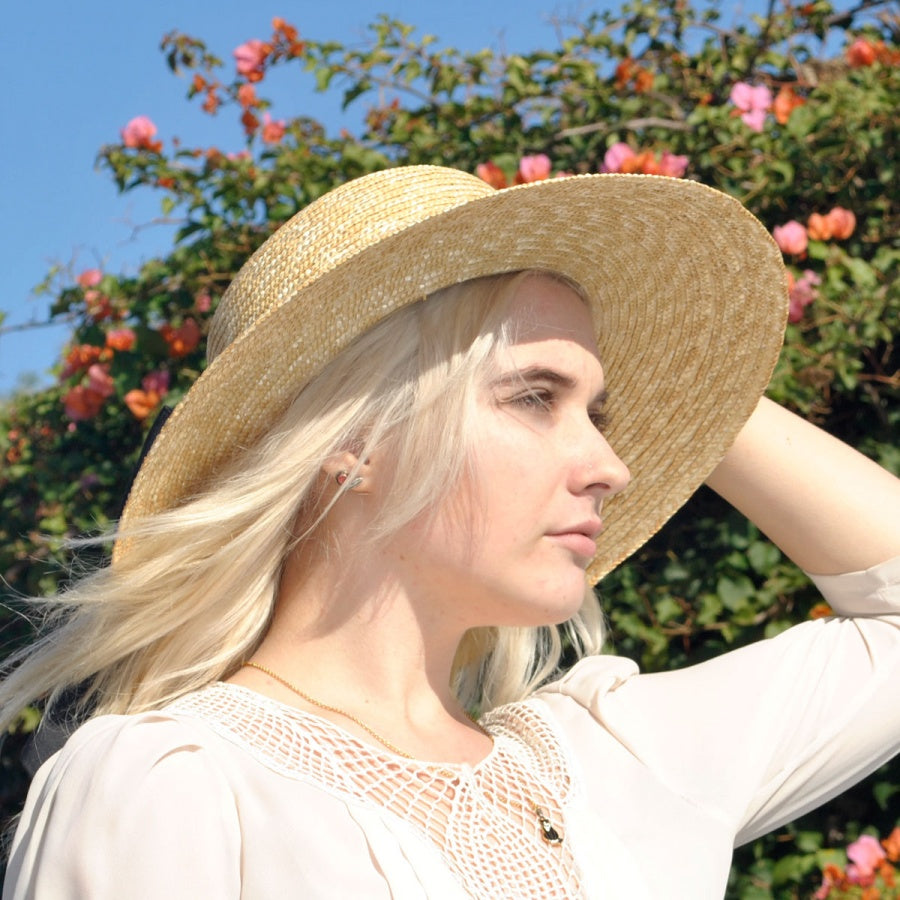 Milan Straw Boater Sun Hat