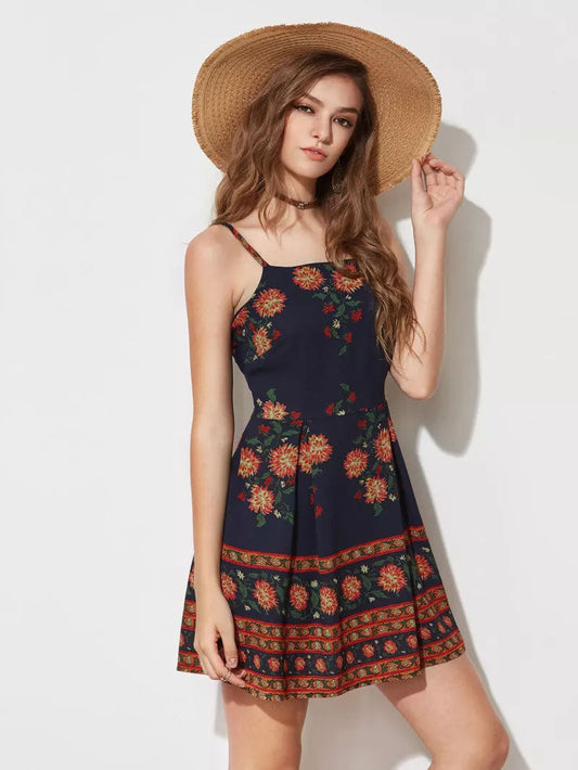 Floral Print Slip Dress