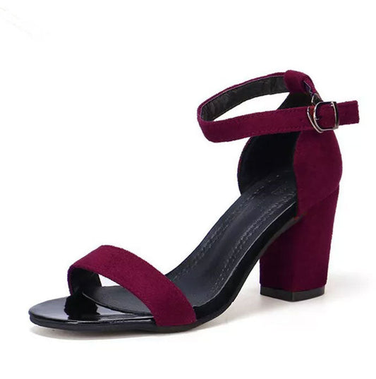 Two Part Block Heeled Sandals